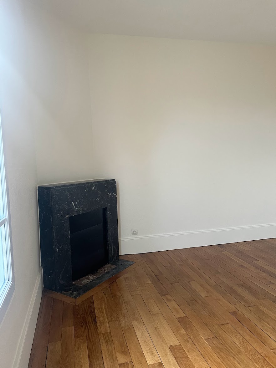 empty room with fireplace