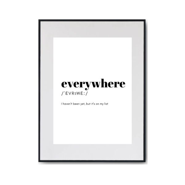 Everywhere Definition Wall Art - Image 4