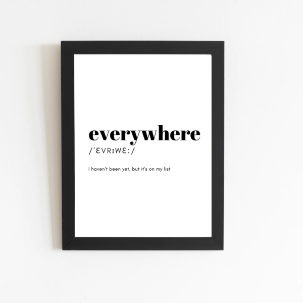 Everywhere Definition Wall Art - Image 2